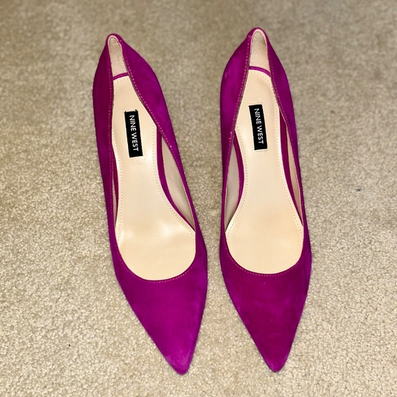 Nine West Arlene suede heels 8/8.5 - Picture 2 of 12